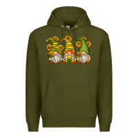 Army Green sunflower gnomes Premium Hoodie - Zillion Design Studio
