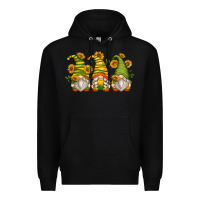Black sunflower gnomes Premium Hoodie - Zillion Design Studio