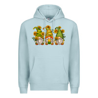 Blue Mist sunflower gnomes Premium Hoodie - Zillion Design Studio