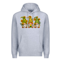 Heather Grey sunflower gnomes Premium Hoodie - Zillion Design Studio