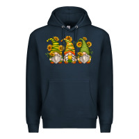 Navy sunflower gnomes Premium Hoodie - Zillion Design Studio