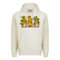 Oatmeal Heather sunflower gnomes Premium Hoodie - Zillion Design Studio