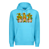 Ocean Blue sunflower gnomes Premium Hoodie - Zillion Design Studio