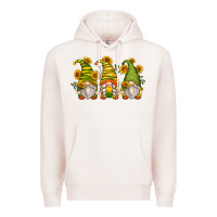 Pale Pink sunflower gnomes Premium Hoodie - Zillion Design Studio