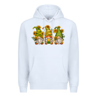 White sunflower gnomes Premium Hoodie - Zillion Design Studio