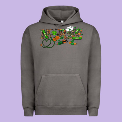 St Patricks Day Nurse Urban Hoodie Designed By Ranaportraitstore