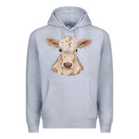 Heather Grey charolais calf Premium Hoodie - RanaPortraitStore