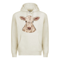 Oatmeal Heather charolais calf Premium Hoodie - RanaPortraitStore