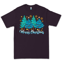 Plum Merry Christmas Premium Tee - CowhideDigitalArt