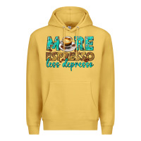 Antique Gold more espresso less depresso western Premium Hoodie - texasbilliewilder