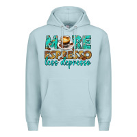 Blue Mist more espresso less depresso western Premium Hoodie - texasbilliewilder