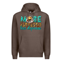 Coffee more espresso less depresso western Premium Hoodie - texasbilliewilder