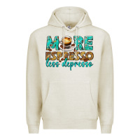 Oatmeal Heather more espresso less depresso western Premium Hoodie - texasbilliewilder