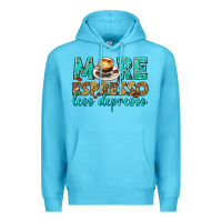 Ocean Blue more espresso less depresso western Premium Hoodie - texasbilliewilder