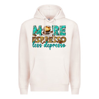 Pale Pink more espresso less depresso western Premium Hoodie - texasbilliewilder