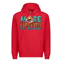Red more espresso less depresso western Premium Hoodie - texasbilliewilder