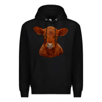 Black red angus calf Premium Hoodie - RanaPortraitStore