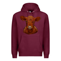 Burgundy red angus calf Premium Hoodie - RanaPortraitStore
