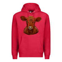 Cardinal red angus calf Premium Hoodie - RanaPortraitStore