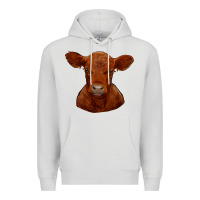 Dove Grey red angus calf Premium Hoodie - RanaPortraitStore
