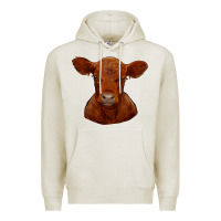 Oatmeal Heather red angus calf Premium Hoodie - RanaPortraitStore