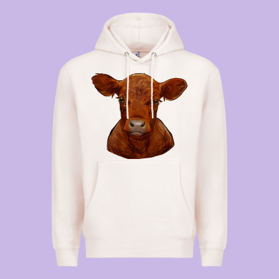 Premium Hoodie red angus calf
