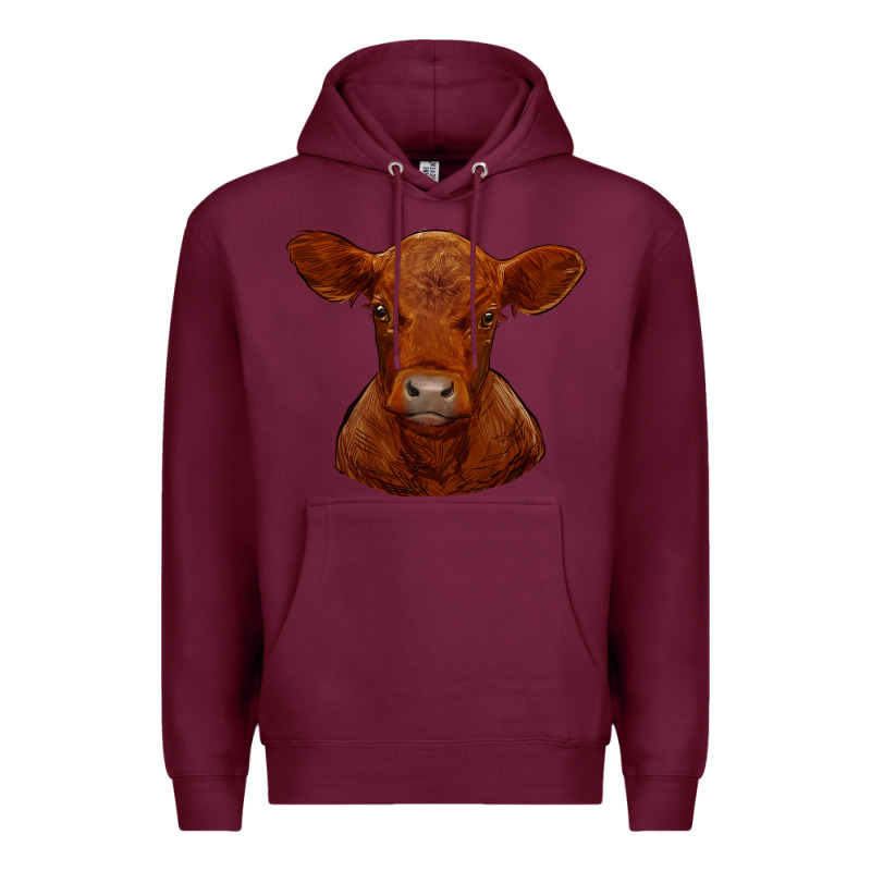 Red Angus Calf Premium Hoodie by RanaPortraitStore | Teevron