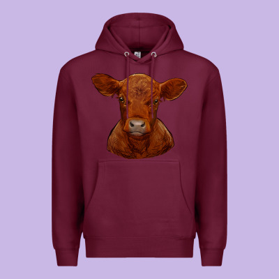 Premium Hoodie red angus calf