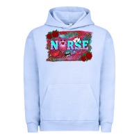 Pigment Grape Ice valentines day nurse with leopard and turquoise ba Urban Hoodie - RanaPortraitStore
