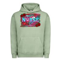 Valentines Day Nurse With Leopard And Turquoise Ba Urban Hoodie | Teevron