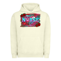 Pigment Pistachio valentines day nurse with leopard and turquoise ba Urban Hoodie - RanaPortraitStore