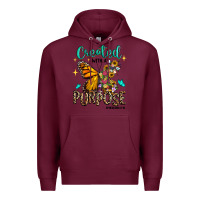 Burgundy created with a purpose ephesians 2 10 Premium Hoodie - RanaPortraitStore