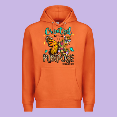 Premium Hoodie created with a purpose ephesians 2 10