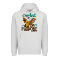 Dove Grey created with a purpose ephesians 2 10 Premium Hoodie - RanaPortraitStore
