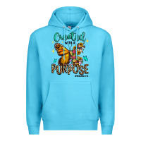 Ocean Blue created with a purpose ephesians 2 10 Premium Hoodie - RanaPortraitStore