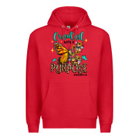 Red created with a purpose ephesians 2 10 Premium Hoodie - RanaPortraitStore
