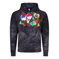 Cloud Black western leopard  dominican republic  hearts Vintage Hoodie - AdoDesignShop