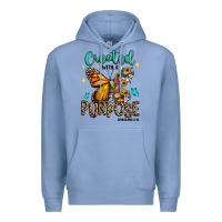 Colony Blue created with a purpose ephesians 2 10 Premium Hoodie - RanaPortraitStore