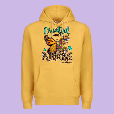 Premium Hoodie created with a purpose ephesians 2 10