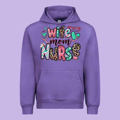 Wife Mom Nurse Urban Hoodie Designed By Ranaportraitstore