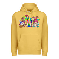 Antique Gold hippie gnomes Premium Hoodie - Zillion Design Studio