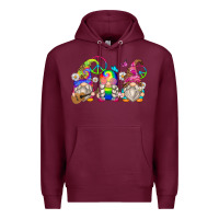 Burgundy hippie gnomes Premium Hoodie - Zillion Design Studio