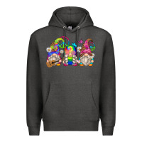 Charcoal Heather hippie gnomes Premium Hoodie - Zillion Design Studio