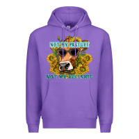 Purple not my pasture not my bullshit Premium Hoodie - texasbilliewilder