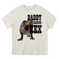 Cream DADDY SAURUS REX Heavy Core Tee - Bettercallsaul