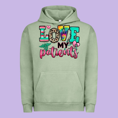 Love My Patients Nurse Urban Hoodie Designed By Ranaportraitstore