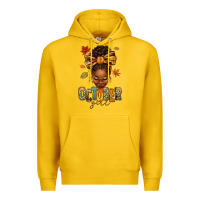 Lemon october girl afro woman fall Premium Hoodie - texasbilliewilder
