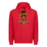 Red october girl afro woman fall Premium Hoodie - texasbilliewilder