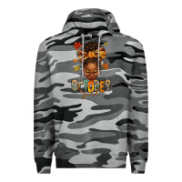 Slate Camo october girl afro woman fall Premium Hoodie - texasbilliewilder