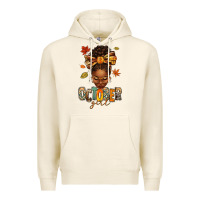 Tofu october girl afro woman fall Premium Hoodie - texasbilliewilder
